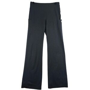 Luga Yoga Pants Charcoal Gray Heathered Bootcut Side Pockets Large Womens Medium